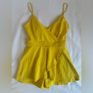 Iris Yellow Romper